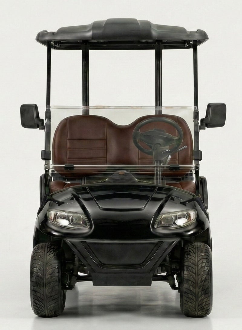 EPIC 2+2 Non-Lifted Electric Golf Cart with Lithium Battery 105Ah& Standard Tires | 4-Seater LSEV (Black) - Image 2